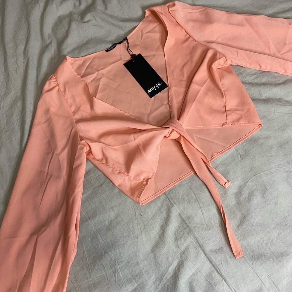 Nasty Gal Front Tie Crop Top